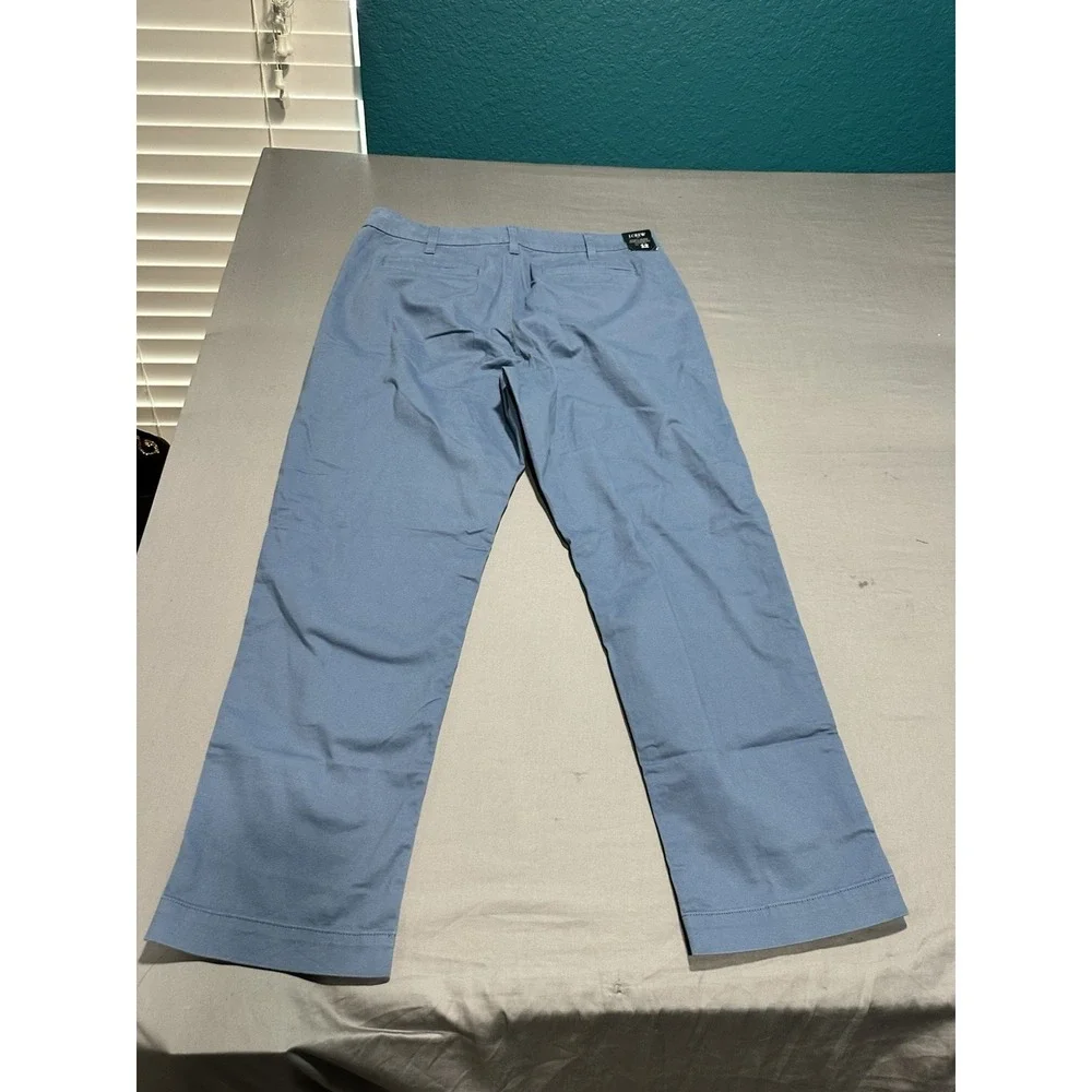 J Crew High rise Girlfriend Chino Light Blue Pants 12 NWT